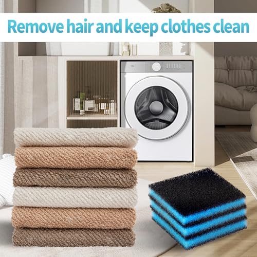 Image of Pet Hair Remover for Laundry - 3-Layer Bamboo Charcoal Filter, Reusable Lint Catcher for Washing Machine& Dryer