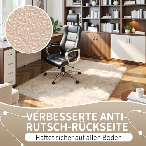 VOFUSHON Teppich Wohnzimmer 160 x 230 cm Creme – Ansicht 5
