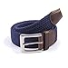 Gelante Canvas Elastic Fabric Woven Stretch Multicolored Braided Belts 2041-NavyBlue-L