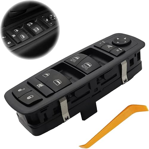 Interruptor de elevalunas eléctrico delantero izquierdo del lado del conductor con doble botón automático, compatible con Chrysler Town & Country