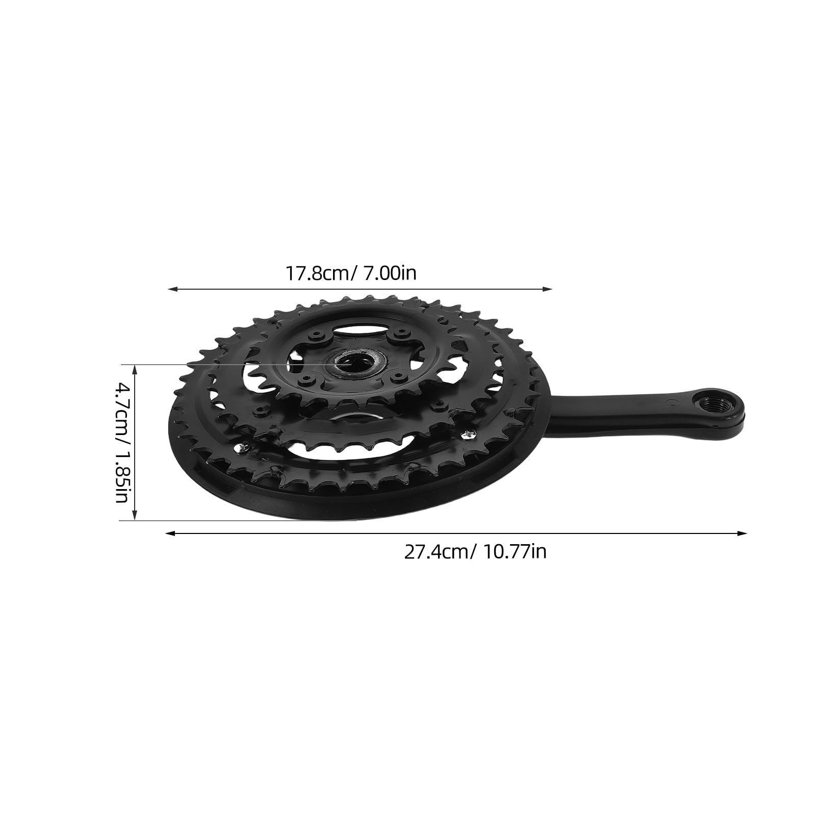 YARNOW Guarnitura Mountain Bike Conica Quadrata in Metallo, Pedivella per Bici da Strada e Pieghevole, Set Sostituzione Corona Resistente per Ciclismo su Strada e Pendolarismo