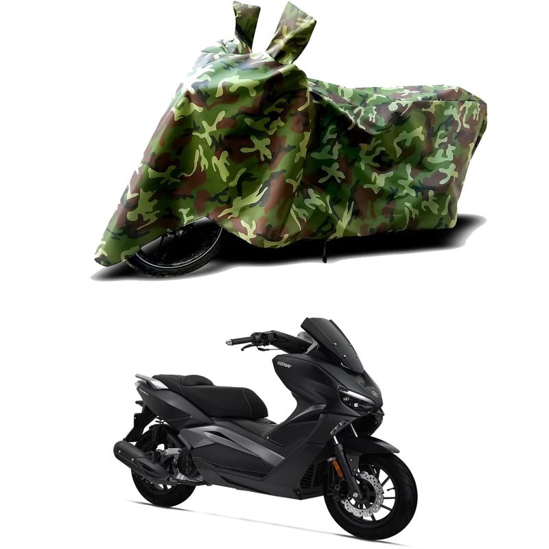 Image of 100% Water Resistant Full Bike Scooty Two Wheeler Body Cover Compatible For Keeway Vieste 300 /UV-Rays /Heat Protection /Birds Dropping /Scratchproof /Dust proof /Waterproof /All Varient[Green MJ]