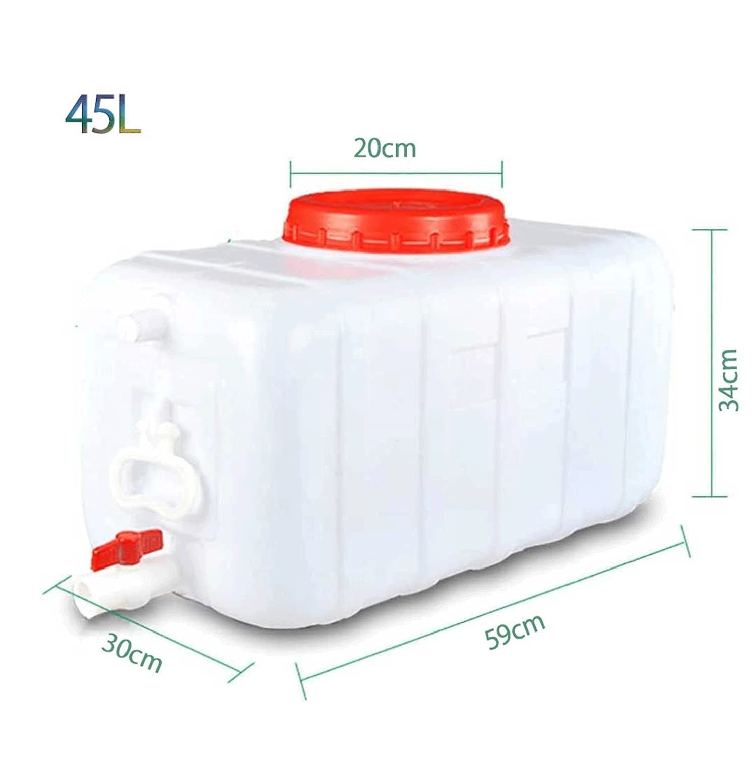 Secchio di capacità del serbatoio dell'acqua Serbatoio dell'acqua quadrato orizzontale Serbatoio dell'acqua, Contenitore per l'acqua da campeggio portatile, Contenitore per l'acqua da campeggio 25L/4