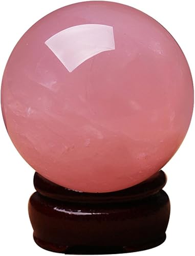 Miniatura 4 de AITELEI Bola de esfera de cristal de cuarzo citrino natural de 1.2 in, bola curativa de Feng Shui, bola de meditación con soporte de madera