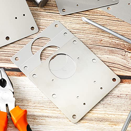 Hotop 16 Sets Hinge Repair Plate Stainless Steel Cabinet Hinge Repair Plate Kit Hinge Repair Brackets With Mounting Screws Hinge Repair Accessory For Protecting Wooden Kitchen Cabinet Doors Window #TOP6