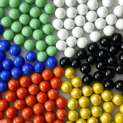 Tokaneit 90 Stück Murmeln Kinder, Verschiedene Glasmurmeln, Einfarbiges Glasmurmeln, Kinder Murmelspiel, Farbige Feste Murmeln, Glasmurmeln für Spielzeug/Spiel/Spiel/Pflanze/Heimdekoration, 6 Farben
