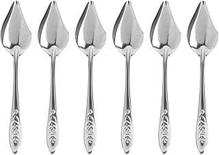 Hemoton 4.7inch Bird Stainless Steel Feeding Spoon, 6Pcs Special Bird Feeding Scoop Spoons, Hand Feeding Spoons for Peony Cockatiel Parrot