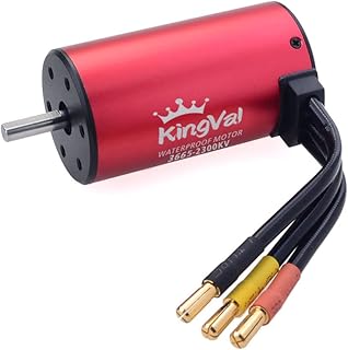 KingVal Replacement 3665 2300KV Waterproof Brushless Motor Shaft 5mm Compatible with 1/10 RC Car