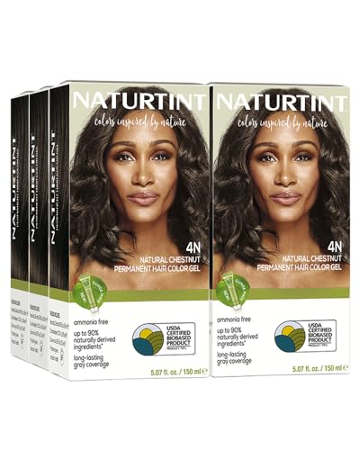 Image of Naturtint 4N Natural Chestnut Permanent Hair Color (Pack of 6), Ammonia Free, Vegan, Cruelty Free, up to 100% Gray Coverage, Long Lasting Results (Packaging may vary)