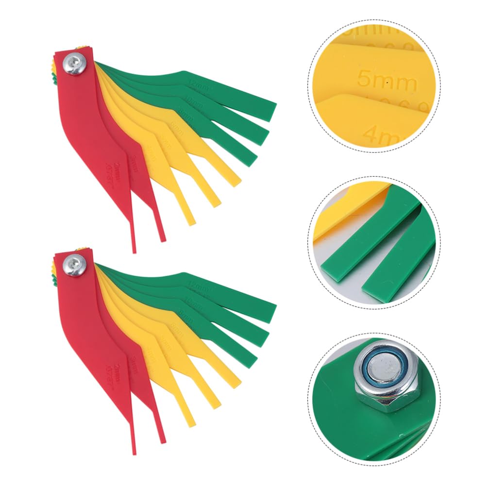 iplusmile 4pcs Car Brake Pad Thickness Gauge Set Accurate Measurement Tool for Brake Wear Inspection Compatible Car Models Easy to Use Automotive Maintenance Tool