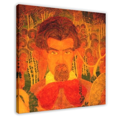 Impression sur toile Kazimir Malevich autoportrait 40x40 cm WCYB pour cadre de bureau