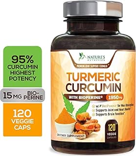 Turmeric Curcumin with BioPerine 95% Curcuminoids 1950mg with Black Pepper for Best Absorption