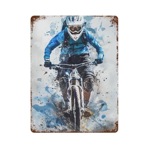 Affiche moderne Mountain Bike en fer pour salon au style industriel chic