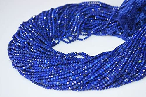Lapis-lazuli perles rondelles facettées 2.4mm pour création bijoux