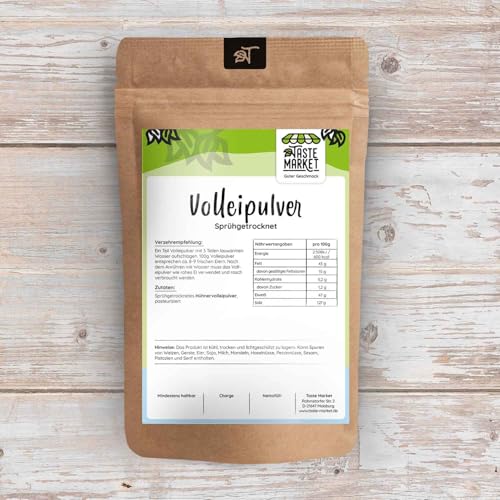 Volleipulver 200g – Sprühgetrocknetes Vollei – Ei Ersatz & Trockenei für Rührei Backen Kochen – TASTE MARKET