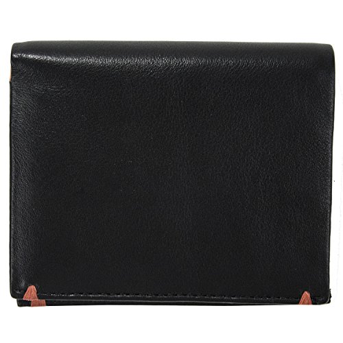 Visconti AP60 Thun Genuine Leather Mens Bi-fold Wallet black/orange2