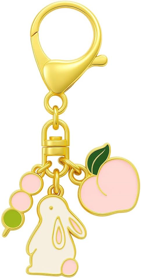 Bunny Keychain -Cute Key Chains for Women Bag Charms,Rabbit Keychins Gift for Wemen Friands Girls Teens