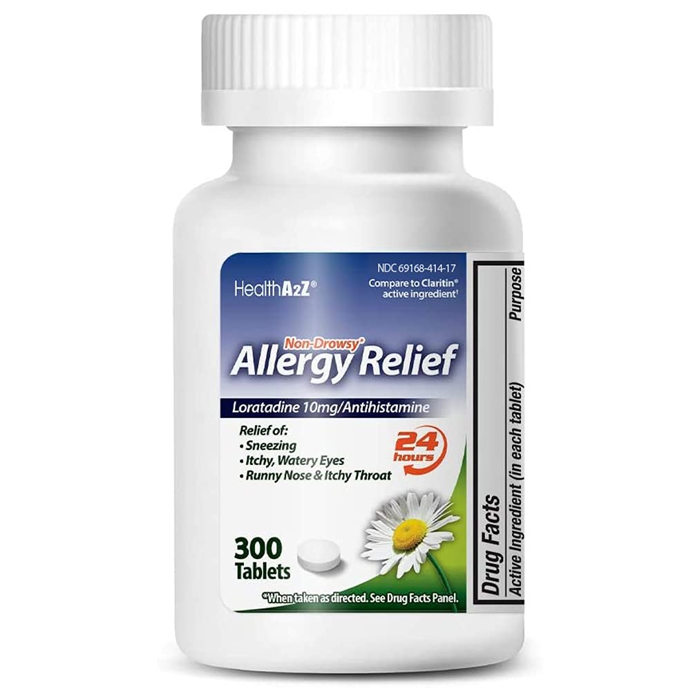 HealthA2Z Allergy Relief, Loratadine Tablet 10mg/Antihistamine,Non