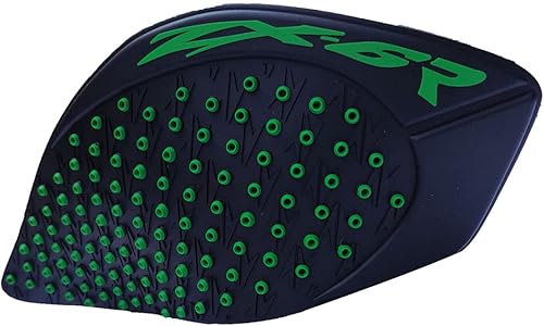 Miniatura 3 de Almohadilla de depósito de combustible de gas verde con tracción lateral de combustible adhesivo compatible con Kawasaki Ninja ZX6R 2009-2019