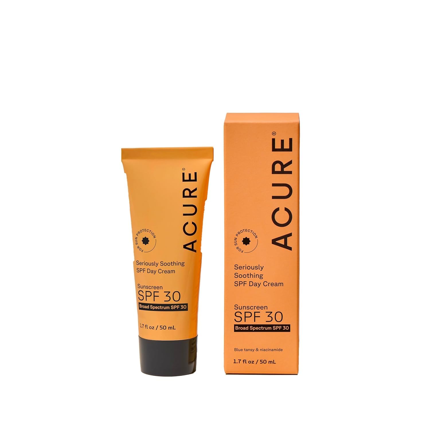 Acure Seriously Soothing SPF 30 Day Cream - Face Moisturizer with SPF 30, Anti Aging Zinc Oxide Sunscreen, Hydrating Face Cream, Daily Facial Care for Women & Men with Niacinamide, Vegan - 1.7 fl oz