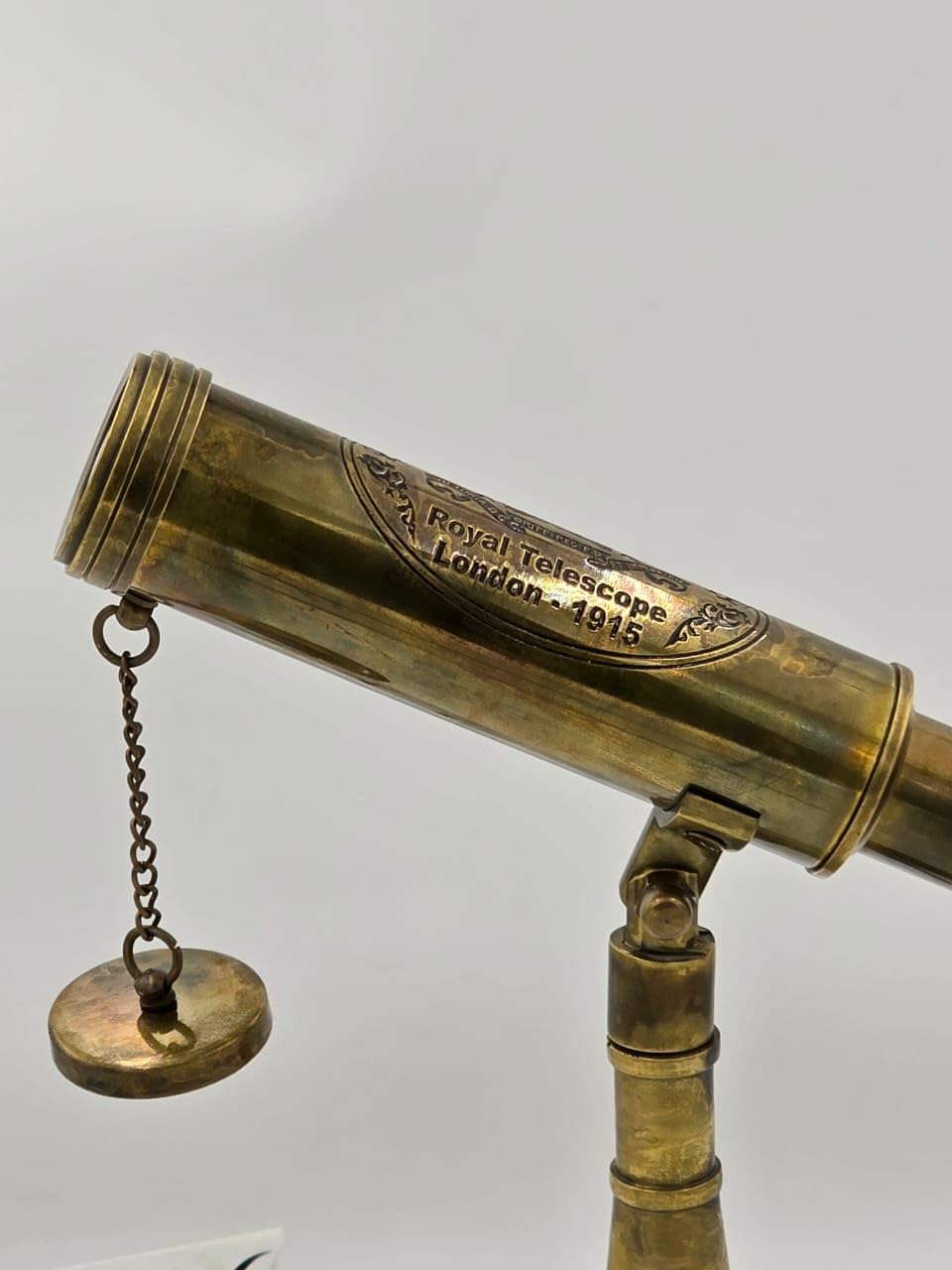 Vintage Brass Telescope on Tripod Stand Antique Desktop Telescope for Home Decor & Table Accessory | Nautical Spyglass for Navy & Outdoor Adventure