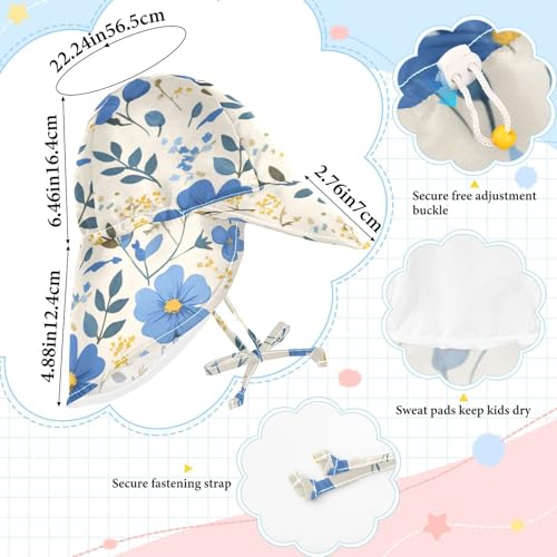 Kid Beach Hats Baby Boys Caps Baby Girls UPF 50+ Protection Adjustable Traveling Swim Hat4