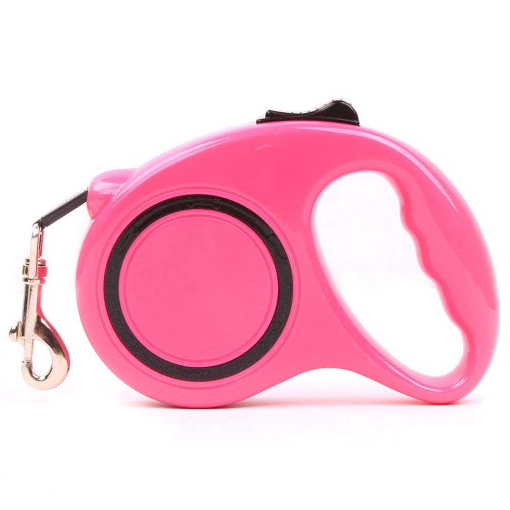 1Pcs Haustier Hundeleine Hund flexibel frei erweiterbar automatisch für Hundetraining Walking Joggen Rosy
