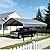 Poborin 12x20 ft Metal Carport & Portable Garage, Heavy Duty with Galvanized Steel Roof & Frame - Large Tall Carports Canopy for Snow, Grey for Outdoor Garages
