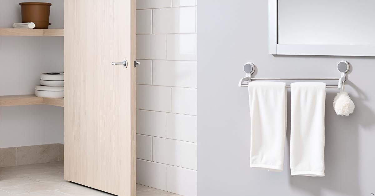 Self Adhesive Towel Bar - No Drill Installation -2