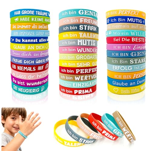 Tmefoy 36 Stück Motivationsarmbänder Kinder,...
