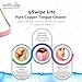 HealthAndYoga™ qSwipe Lite Copper Tongue Cleaners (Pack of 12) – Prevents Bad breath, Improves taste- Flexible, Curved ends provide good grip – Complete Oral Care/Hygiene for Travel/Office/Home