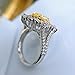 JOUDWASS 18K White Gold Plated 2 Carat Moissanite Engagement Rings for Women Elegant and Fashion Can be Used as Anniversary Eedding Promise Rings for Her Adjustable Size 5-9 (Silver-y)