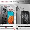LeYi Compatible with LG K51 Phone Case, LG K51 Case with 2 Tempered Glass Screen Protector, Shockproof Bumper [Unique Buttons] Clear Back Slim Protective Phone Case for LG K51, Black - Thumbnail Image 3