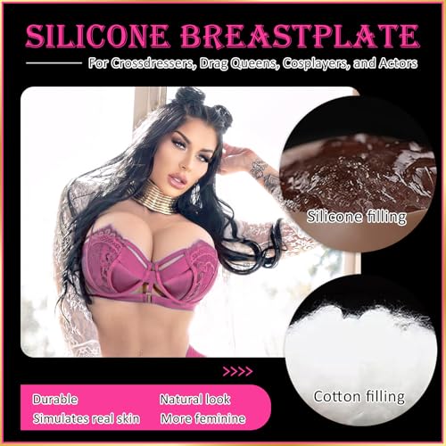 Silicone Breastplate for Crossdressers Drag Queen Realistic Breast forms for Cosplay Transgender2