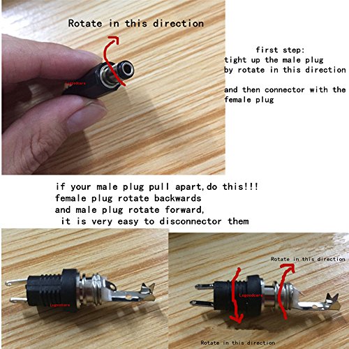 Adaptador conector jack DC 5.5MM x 2.5MM pack 60 Piezas miniatura 5