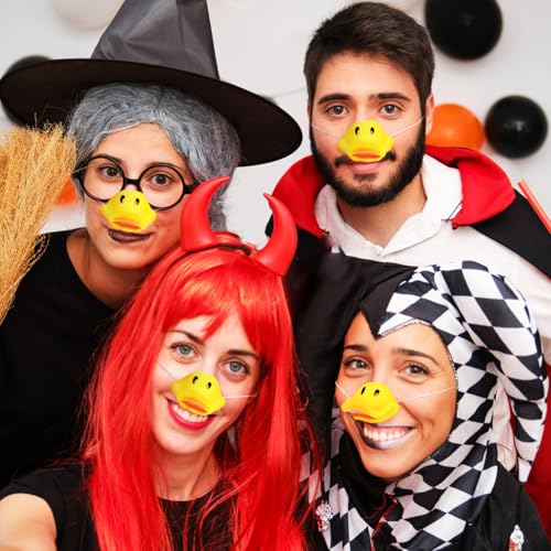 BESPORTBLE 4 pezzi per cosplay anatra, simulazione anatra, accessori di scena per costume animale, accessori di scena di carnevale, naso di Halloween, accessori di scena per feste