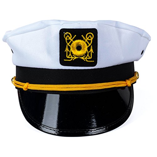 Yacht Captain Hat and Sailor Hat with Corn Cob Pipe & Aviator