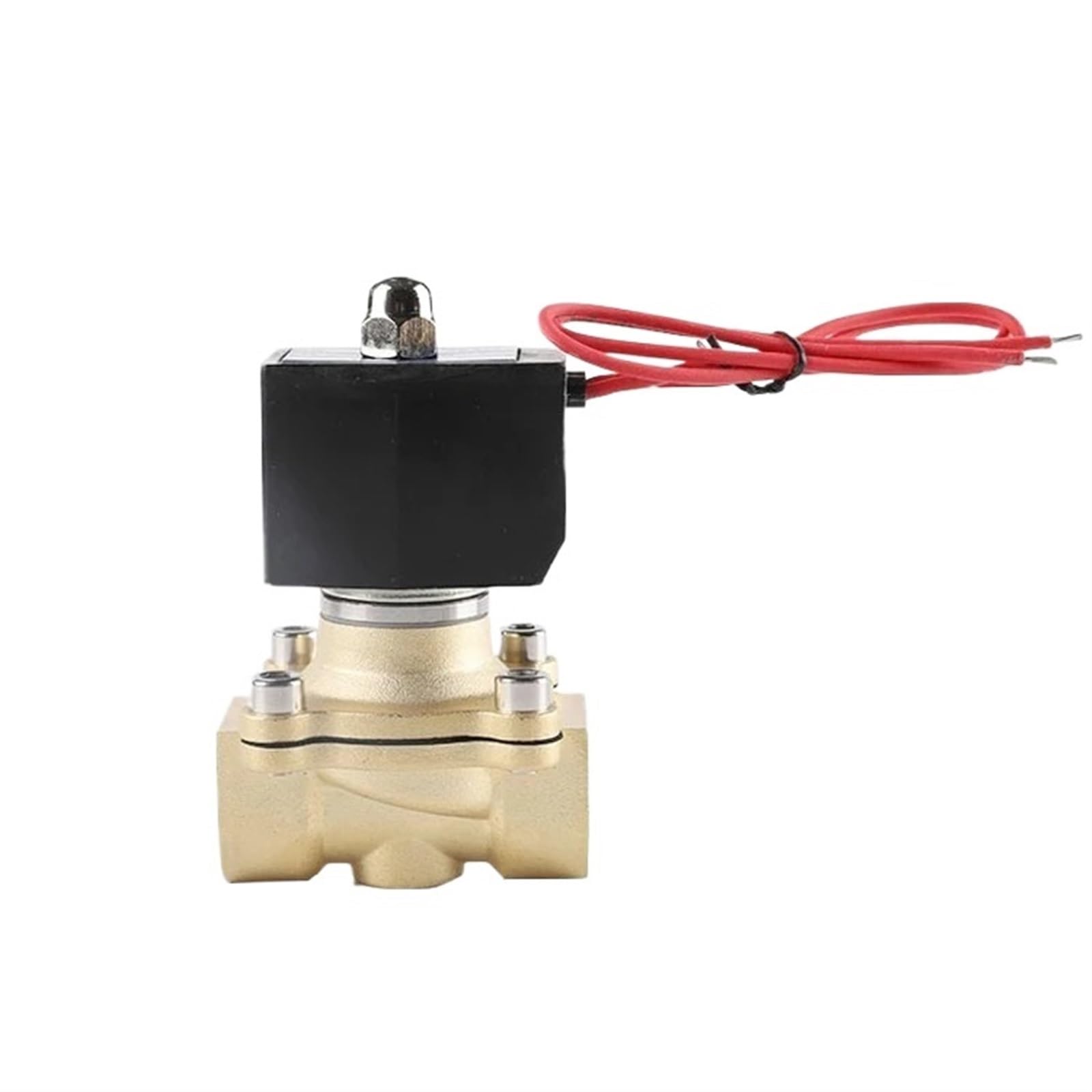 IEUMJNAT 1/2" Electric Solenoid Valve IP65 Waterproof Normally Closed Brass 24V 12V 220V 110V(NPT-120VAC-NBR-SEAL)
