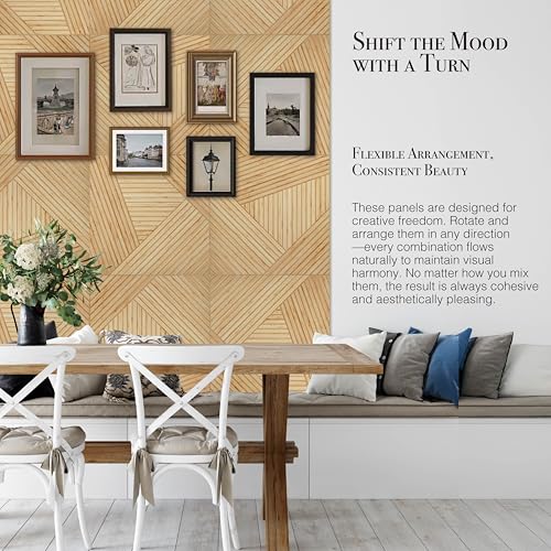 Image of Soon Global Acoustical Wall Panels, 6-Piece 23.62 X 23.62 Inches Art Acoustic Panels, Decorative Acoustic Panels, Acoustic Wall Panels, Sound Absorbing Wall Art, Timber Spiral