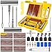 Produktbild NLMWTI Reifenreparaturset, 58Stück Reifen Reparatur Set, Reifen Reparaturset Auto, Autoreifen Flickzeug Pannenset für PKW, Motorrad, LKW, ATV, Traktor usw