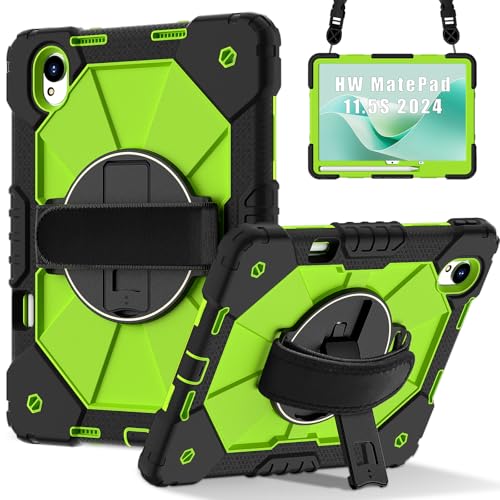 Coque Huawei MatePad 11.5S antichoc avec béquille et bandoulière réglable noire