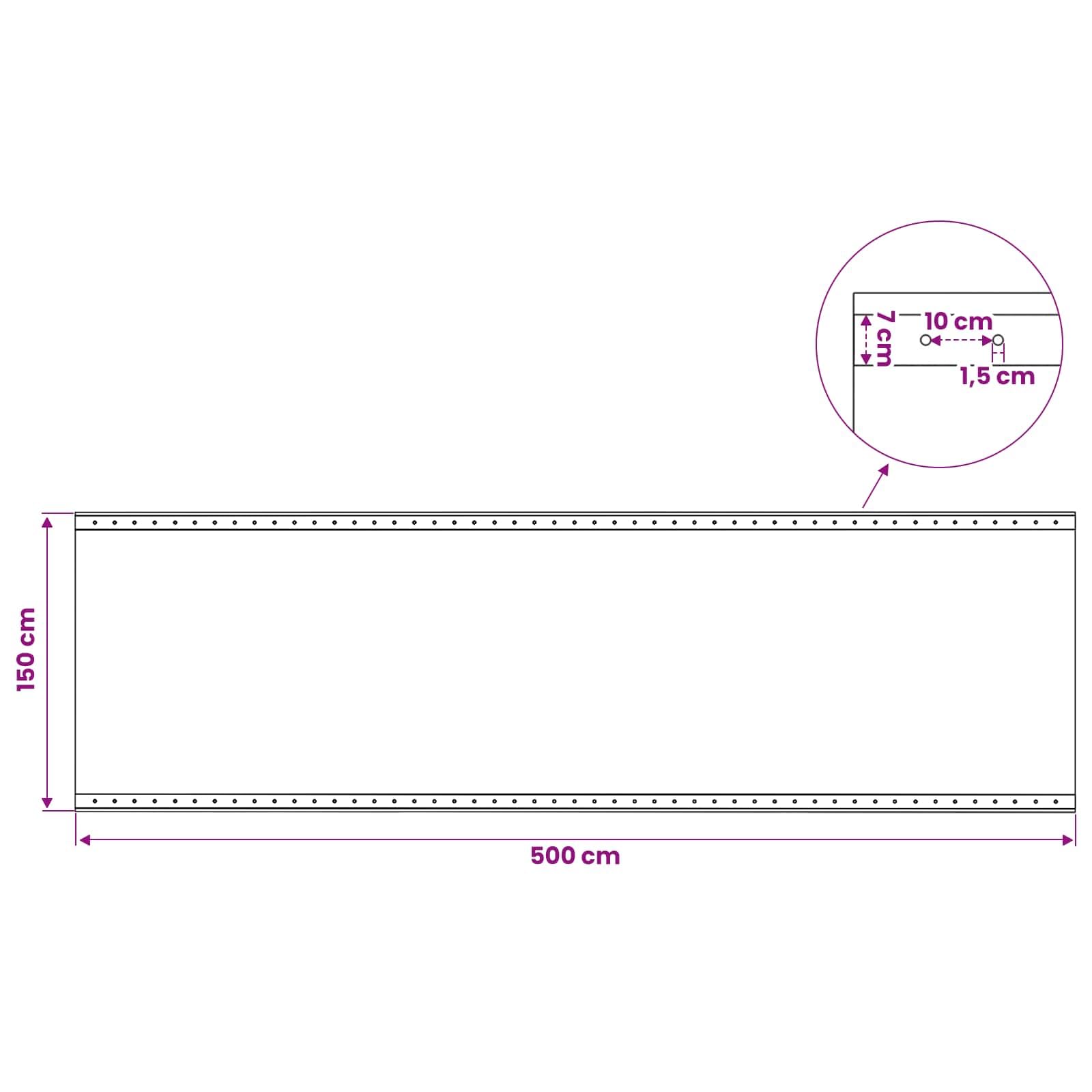 Plandeka Leno, zielona, 1,5 x 5 m, 260 g/m², PE, wodoszczelna, odporna na działanie warunków atmosferycznych, odporna na działanie promieni UV, do ogrodu, na kemping, samochód, rower, meble i