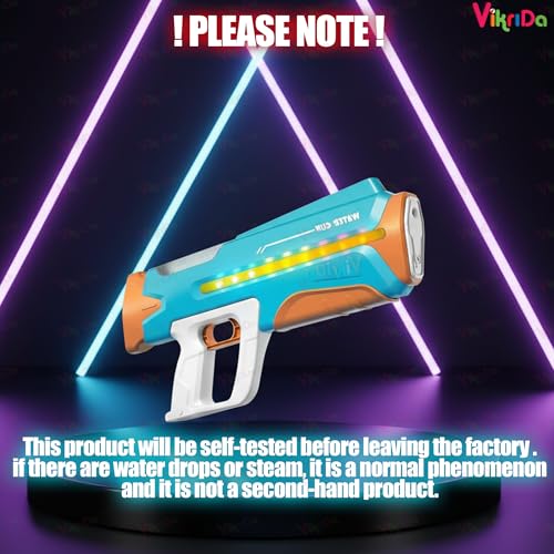 Image of VikriDA Holi Electric Water Gun Toy for Kids Electric Pichkari with Light Effects Automatic Water Soaker Gun Rechargeable Battery Holi - Boys and Girls (Multicolor)- Age 6 +| Free Extra Battery
