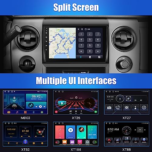 Image of Android 13 Car Radio Stereo for Ford F150 F-150 2009 2010 2011 2012, 9 inch Touch Screen 2G+32G Head Unit with Carplay /Android Auto SWC GPS WiFi Bluetooth FM RDS DSP Free Backup Camer