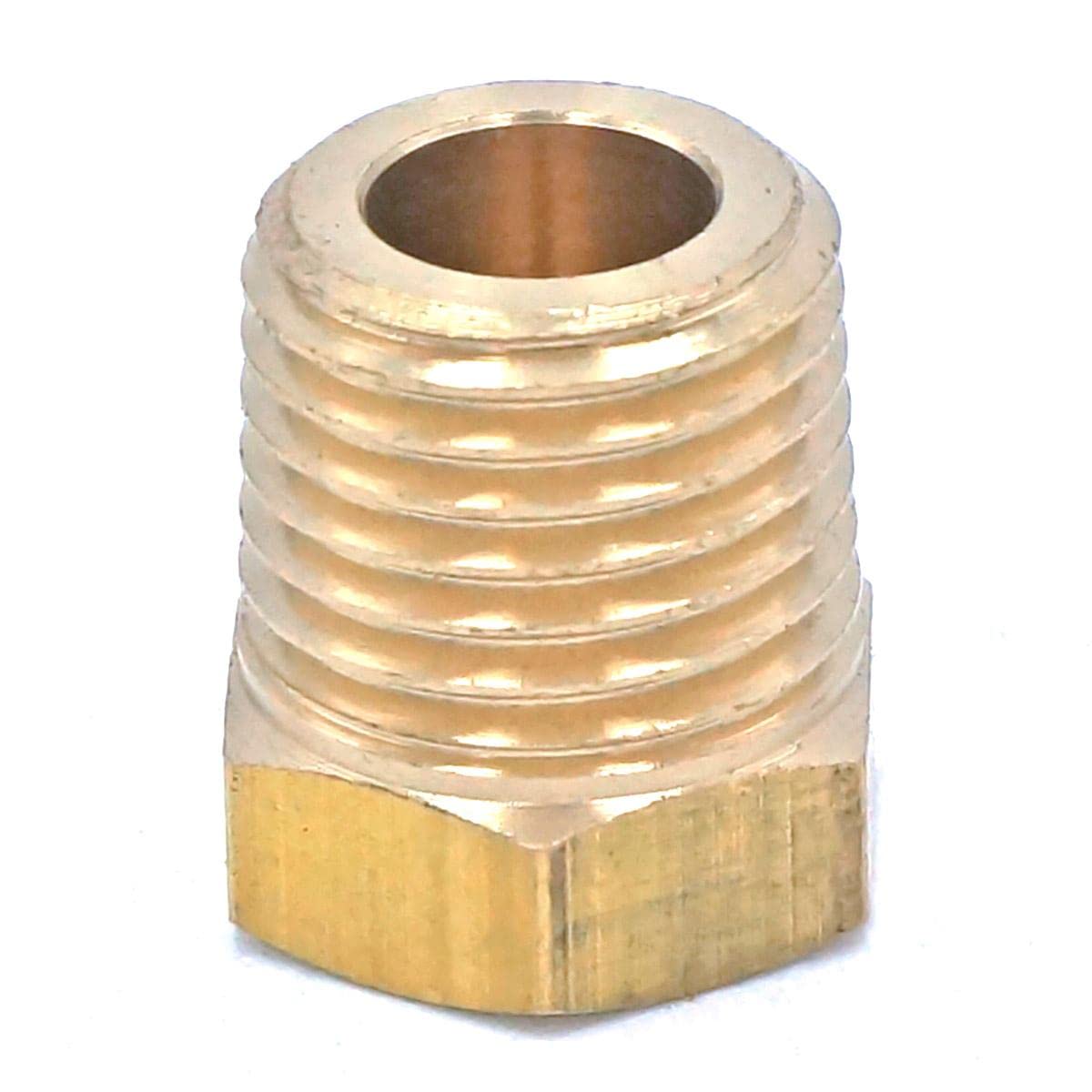 Connettore per tubo in ottone con tappo esagonale maschio NPT da 1/8", 1/4", 3/8", 1/2" e 3/4", per acqua, gasolio e carburante (1/8")