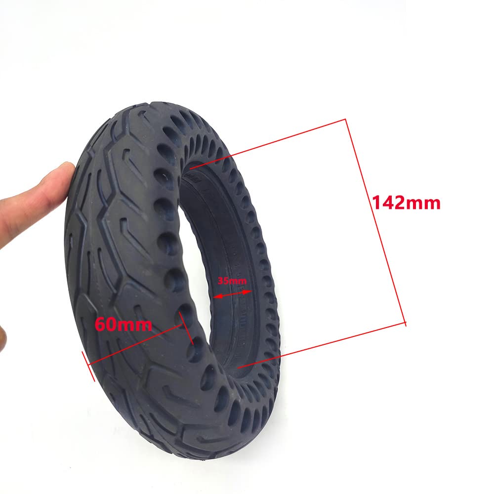 Pneu Trotinette Electrique,Roue de Trottinette éle Scooter électrique 10x2.50 Pneu à tubes solides Pièces de pneu électrique de 10 pouces Scooter à 10 pouces
