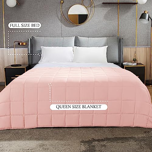 CYMULA Weighted Blanket for Adults (20lbs 60"x80" Queen Size) - Cooling Breathable Heavy Blankets for Summer Winter - Ultra Microfiber Soft Comfort Throw with Glass Beads - Gifts for Men/Women
