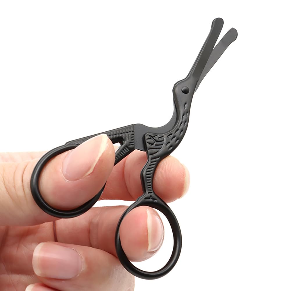 Nose Hair Scissors, Manual Round Tip Nose Scissor for Men, Black 1