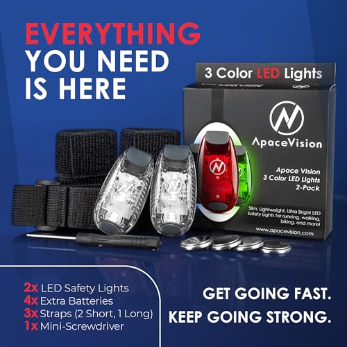 Image of LED Safety Light (2 Pack) - Clip On Strobe /Running Lights for Runners, Dog, Bike, Walking, Boat, Kayak, Stroller and More - High Visibility Accessories for Your Reflective Gear, Bicycle