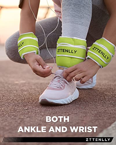 Image of Adjustable Ankle Weights for Women Men and Kids | 1 Pair 5 10 15 18 20 Lbs Leg Wrist Ankle Weight Straps for Yoga, Walking, Running, Aerobics, Gym, Dance, Pilates, Cardio